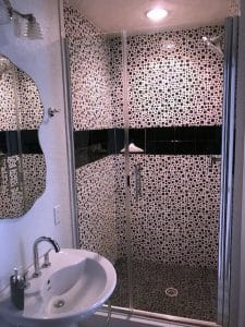 Edited Shower Enclosure with spotted tile after